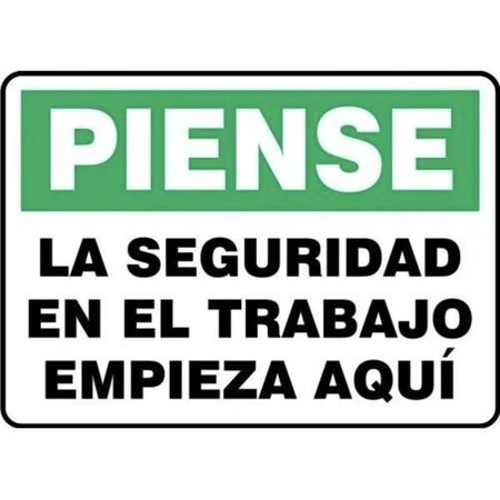 Accuform SAFETY SIGN THINK  ON THE JOB SHMGNF996XL SHMGNF996XL